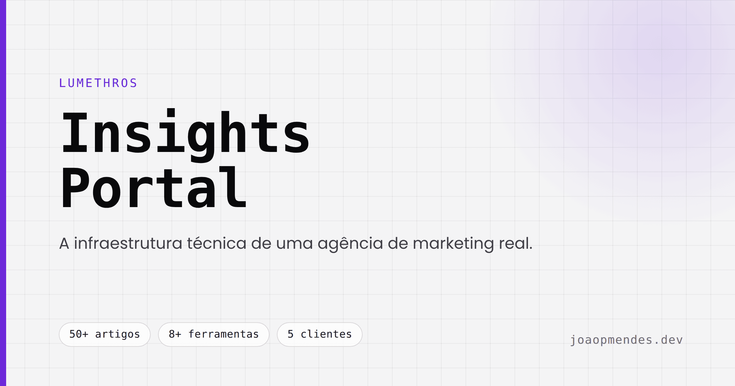 Lumethros, Insights Portal